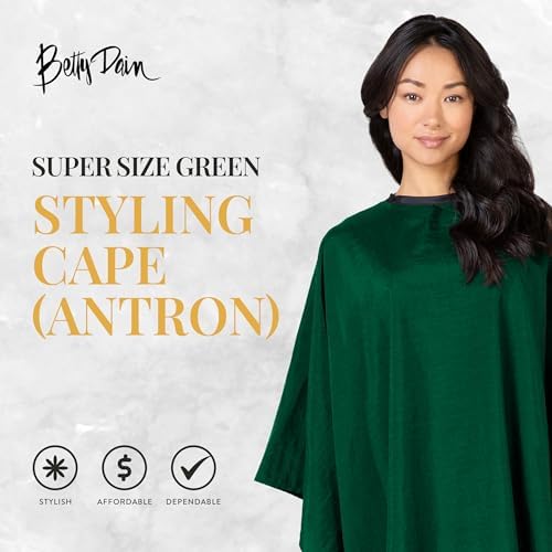 Betty Dain Crinkle Nylon Hair Cutting Cape, 54" x 60", Green - Image 2