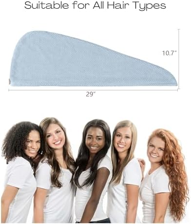 ROLSHOL 4 Pack Extra Large Microfiber Hair Towel Wraps for Women - Image 2