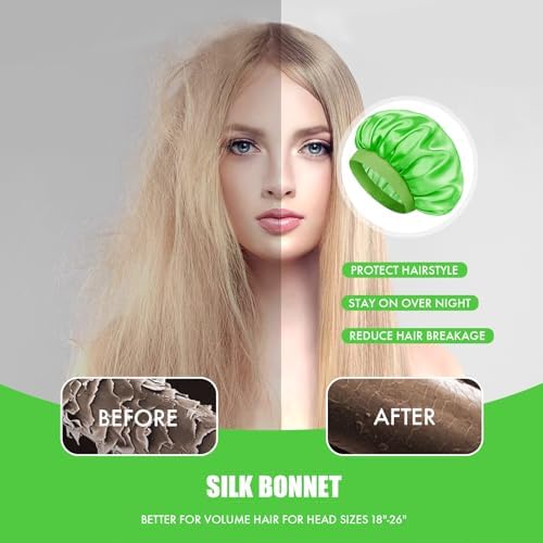 Satin Silk Bonnet for Hair, Double Layer Sleep Cap for Men & Women - Image 5