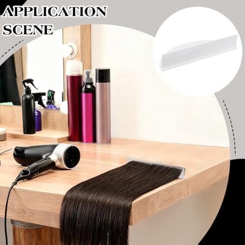 NBEADS 2 Sets Hair Extension Holder, Acrylic Hair Extensions Stand Organizer Hair Hanger Tool for Washing, Coloring, Styling, Blow-Drying of Weft, Clip-In, White, 9.8x3.5x2 Inch - Image 4