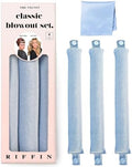 Classic Heatless Curls Overnight Rods - Upgraded Directional Grip Velvet Heatless Hair Curler to Sleep in No Heat Heatless Curling Flexi Rods Foam Hair Rollers for Blowout Look Medium & Long Hair by RIFFIN