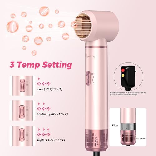 ATOPSKINS 5-in-1 Hair Dryer Brush, Hot Air Styler with Auto-Wrap Curlers - Image 6