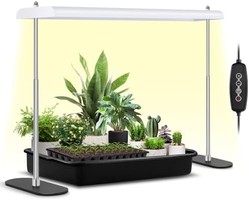 FOXGARDEN Grow Light Stand, Advanced LED Plant Growth Lighting with 4/8/12H Timer, 6 Dimming Options, and Adjustable Height - Optimal for Indoor Plants in Seedlings, Vegetative, and Flowering Phases by growlight