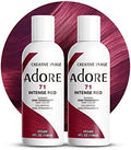 Adore Semi Permanent Hair Color, 071 Intense Red, 4 Fl Oz (2 Pack) by Adore