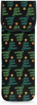 Flashideas Green Christmas Tree Flat Iron Case Heat Resistant Neoprene Curling Iron Cover Bag with Pocket Curling Iron Organizers and Storage for Flat Iron, Straightener, Curling Wand/Curling Iron by Flashideas