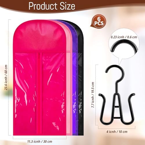 6 Pcs Hair Extension Holder, Black, 23.5 in - Image 3