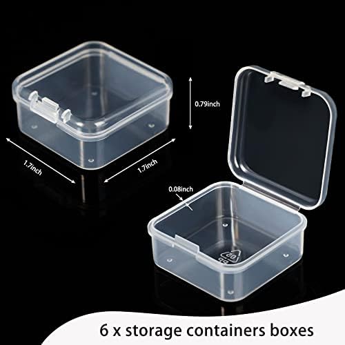 Jetec 18 Pieces Small Clear Plastic Storage Box, 1.7 x 1.7 x 0.8 Inch - Image 2