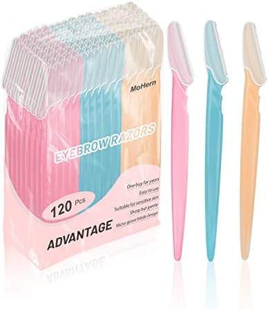 MoHern Dermaplane Razor, Face Razors for Women and Men, Multipurpose Eyebrow Razor, Dermaplaning Tool for Face by MoHern, Multi-Color (120 Pcs) by MoHern