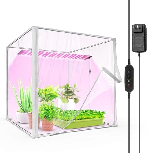 Barrina CX60 Indoor Greenhouse with Grow Light 40W Full Spectrum 23x23x23IN by Barrina