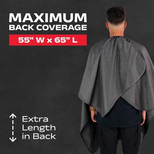 Barber Strong The Barber Cape Haircut Cover for Men, Hair Repelling and Static-Reducing Material, Water Resistant Fabric - Image 4