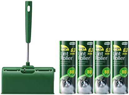 Fedicelly Large Lint Rollers Pet Hair Extra Sticky Furniture,Cat Dog Hair Remover Laundry Clothes Carpet,6.3 inches Wider with 320 Sheets Giant Lint Remover Brush for Couch by Fedicelly