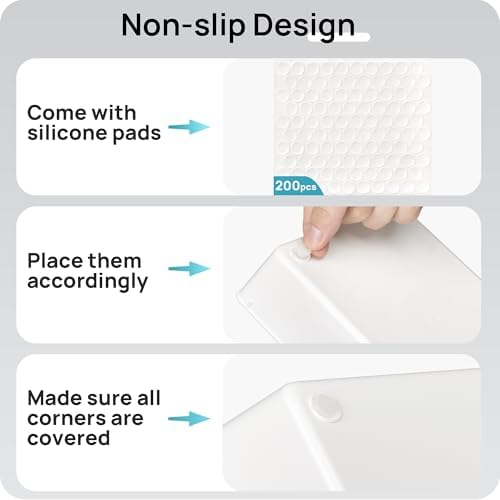 Vtopmart 44 PCS Plastic Drawer Organizer Set, Vanity Organizer Trays, White - Image 7