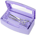 Nail Tool Sterilizer Box Disinfectant Jar Plastic Disinfectant Container Suitable for Nail Tools Hair Salons Beauty Centers and Manicure and Nail Equipment(Purple) by Gusnilo