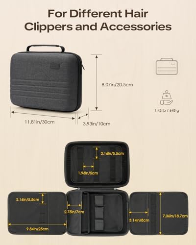 Hair Clipper Case for Surker/Wahl/Andis/Novah Men Razor Guard Grooming Kits - Image 5