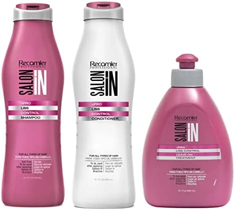 Recamier Professional Salon In +Pro Liss Control Hair Shampoo, Conditioner and Treatment Bundle 3 Piece kit 40403 Small by RECAMIERPROFESSIONALSALONIN