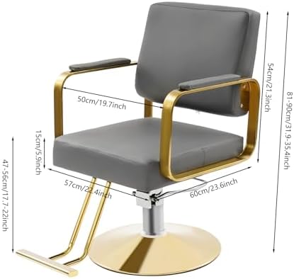 Barber Salon Chair for Hair Stylist w/Hydraulic Pump,360°Swivel - Image 2