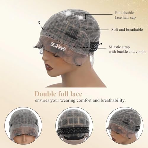 Double Full Lace Crochet Wig Caps With Natural Knots And Baby Hair Easy For Wig Making, Breathable Lace Braided Cap For Crochet Braids, Glueless Hair Net With Bang(125 Knots) - Image 6
