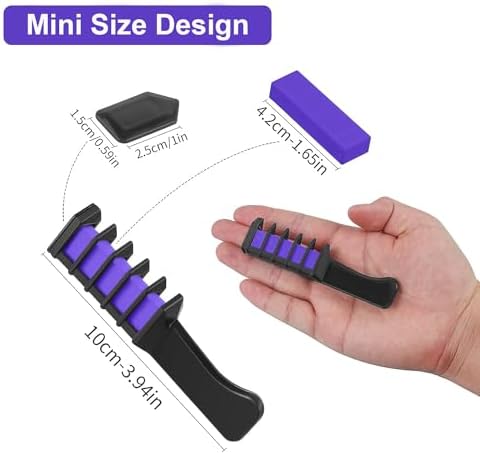 Hair Chalk Comb – Temporary Dye for Kids, Washable & Fun for Parties - Image 3