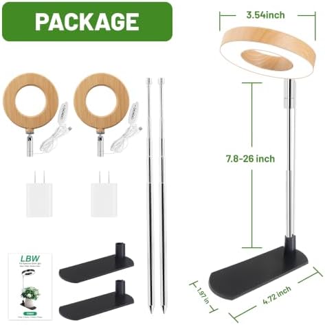 LBW Grow Lights for Indoor Plants, Full Spectrum Halo Grow Light with Base - Image 7