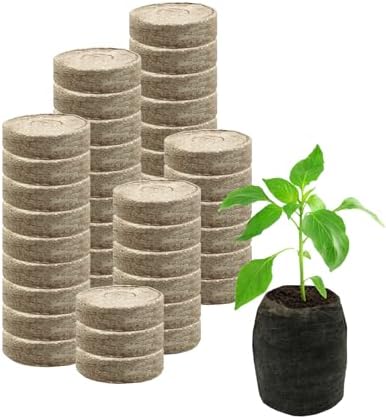 56 Pcs 30mm Peat Pellets Seed Starter Soil,Peat Pellet Fiber Soil, Seed Starter Peat Pellets Pods for Seedlings,Garden Planting Herb Flower Vegetables,Easy to Transplant and Planted by Unknown