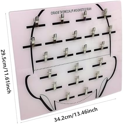 Extension Holder - Styling Extension Holder, Acrylic Hair Separator, Hair Extension Holder Board | Hair Tinsel Organizer, Home And Salon Wig Grafting Plate With Clip For Hairpieces Sectioning Display - Image 7