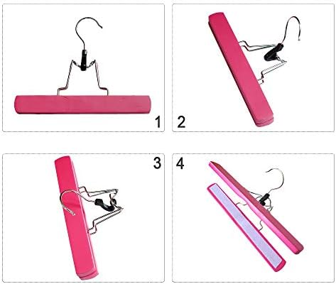 2 Pcs Hair Extensions Hanger, Wooden Wig Storage Hair Hanger with Anti-Slip for Wigs (Pink) - Image 3