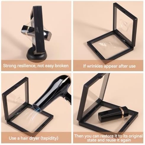 20Pcs Floating Frame Display Case——BSELUTNGY 3D Floating Display Case 3.54 Inches Black is Perfect for Preserving and Displaying Jewelry, Coins, Badges, Specimens and Various Collectible - Image 6