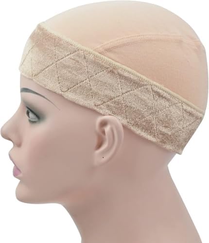 Wig Grip Cap for Women Non Slip with Wig Grip Band 2-in-1 Adjustable Bamboo Fiber Wig Caps for Women (Beige) - Image 4