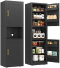 67" Freestanding Metal Pantry Cabinet, Tall Kitchen Food Storage Cupboard by pozdeg