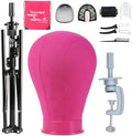 23In Wig Stand Wig Head with Tripod, Wig Head Stand Mannequin Head(Rose) by NeverlandBeautyHealth