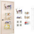 Yuyetuyo 5-Tier Over The Door Organizer Bathroom Shelves Hair Tool Organizer - Hair Dryer Holder Adjustable Height, DIY Bathroom Storage Shelf Wall Mounted Behind The Door Storage by Yuyetuyo