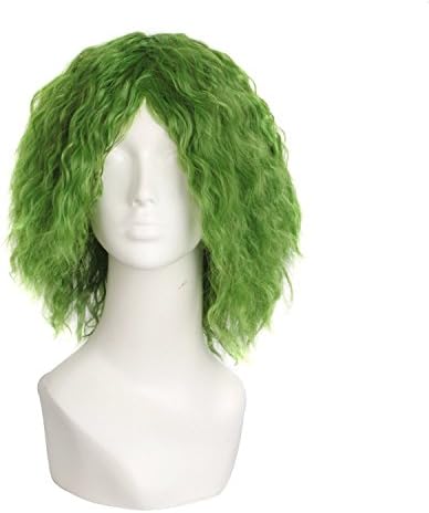 MapofBeauty Fahion Cosplay Costume Curly Synthetic Wig (Mixed Green) by MapofBeauty