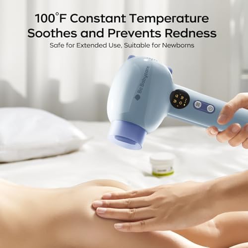 Bc Babycare Gentle Cordless Hair Dryer for Baby and Kids, Quiet Portable Mini Blow Dryer for Infant,​Portable​ Travel Hair Dryer,Low Heat/Speed with 4 Model for Hair Diaper and Full Body (Purple) - Image 6