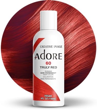 Adore Semi Permanent Hair Color, 060 Truly Red, 4 Fl Oz by Adore