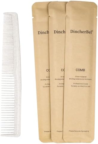 Hair Combs Bulk, 50 Pack Disposable Wheat Straw Combs by DincherBel