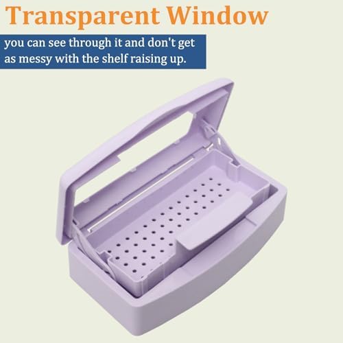 Nail Tool Sterilizer Box, Plastic Sterilization Tray for Tweezer, Eyelash Extensions, Hair Salon, Spa, Nail Implement for Esthetician - Image 3
