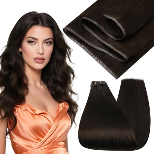 Full Shine Weft Hair Extensions Human Hair for Women 22 Inch 80g by FullShine