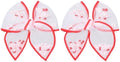 Baseball Mesh Tulle Bow Hair Clips for Cheerleader Girls Women,4 Inch White Softball Shaker Fable Bow Alligator Barrettes,Game Day School Sport Season Hair Accessory Player Gift by Miroksh