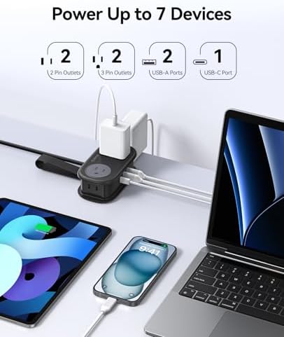 ORICO Travel Power Strip PD20W with 4 AC Outlets 3 USB Ports (1 USB-C) - Image 2