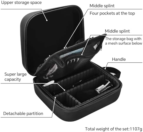 14PCS Hair Cutting Kit with Barber Bag, Haircut Scissors, Barber Cape with Adjustable Neck Size&Neck Duster Brush, Profesional Barber Accessories for Barber/Salon/Home - Image 6