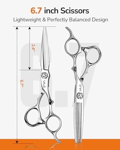 ULG Professional Hair Cutting & Thinning Scissors Set Japanese 440C Shears - Image 2
