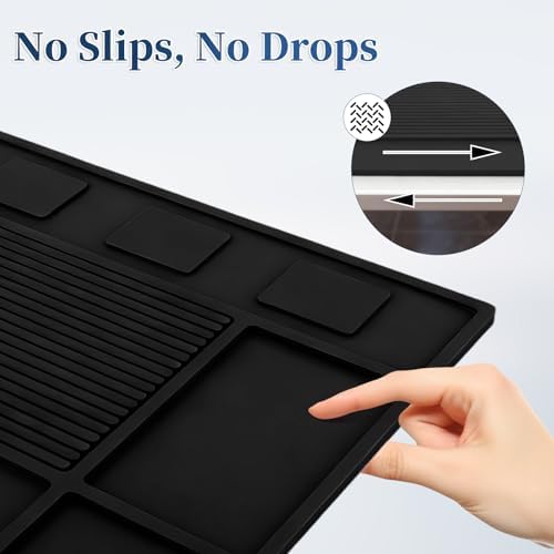Magnetic Barber Mat for Clippers, Station Organizer with 5 Magnets - Image 5
