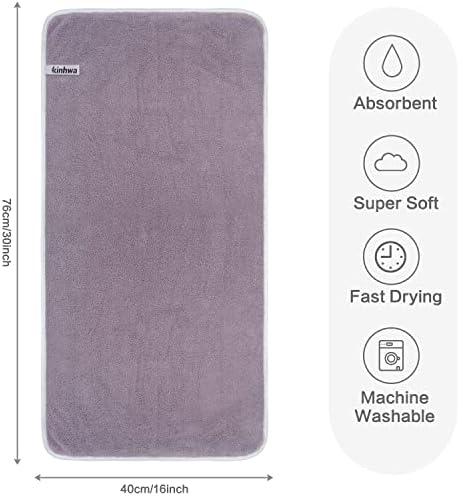 KinHwa Bathroom Hand Towels, Microfiber Face Towels, 16x30 Inch, 2 Pack - Image 2
