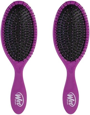 Wet Brush Original Detangling Hair Brush, Purple, Ultra-Soft IntelliFlex Bristles, Detangler Hairbrush Glides Through Tangles -Ease For All Hair Types, For Women, Men, Wet & Dry, 2 Count (Pack of 12) by WetBrush