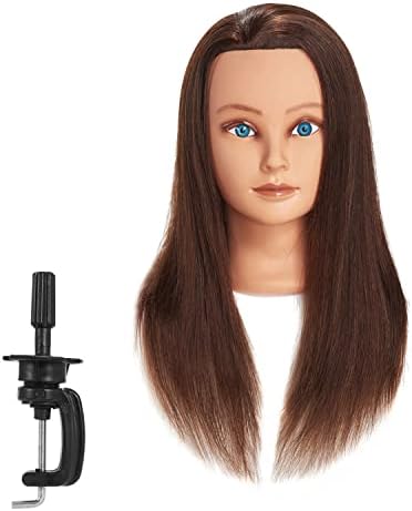 20-22" Female 100% Human Hair Mannequin Head for Hairdresser by Headwinn