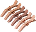 Ella & Sara 6-Pack Alligator Hair Clips, Salon Professional Gator Clips for Hair Sectioning, Cutting & Coloring, Strong Hold Wide Teeth Non-Slip Styling Clips for Women & Men - Coffee Brown by Unknown