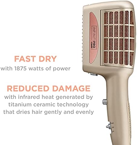 INFINITIPRO BY CONAIR 4-in-1 Frizz Free Styling Hair Dryer, 1875W Hair Dryer and 4 Attachments - Image 3