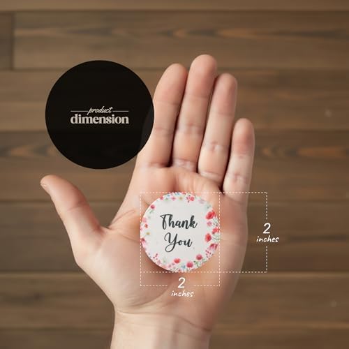 48 Plantable Round Thank You Tags, 4 Floral Designs - Image 3