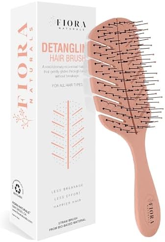 Fiora Naturals Detangler Brush for Wet and Dry Hair, Soft Detangling Brush - Image 7