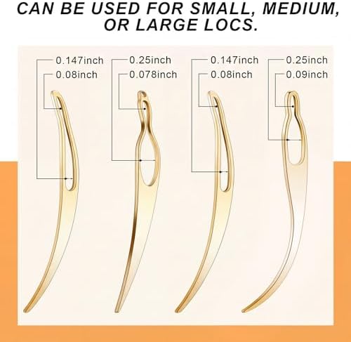 WILLBOND 4 Pcs Interlocking Tool for Locs, Gold - Image 2
